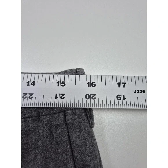 Rota Pantaloni Pants Mens 31x29 Gray Wool Flannel Flat Front Cuffed Italy 46